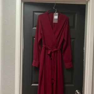 Red maxi dress